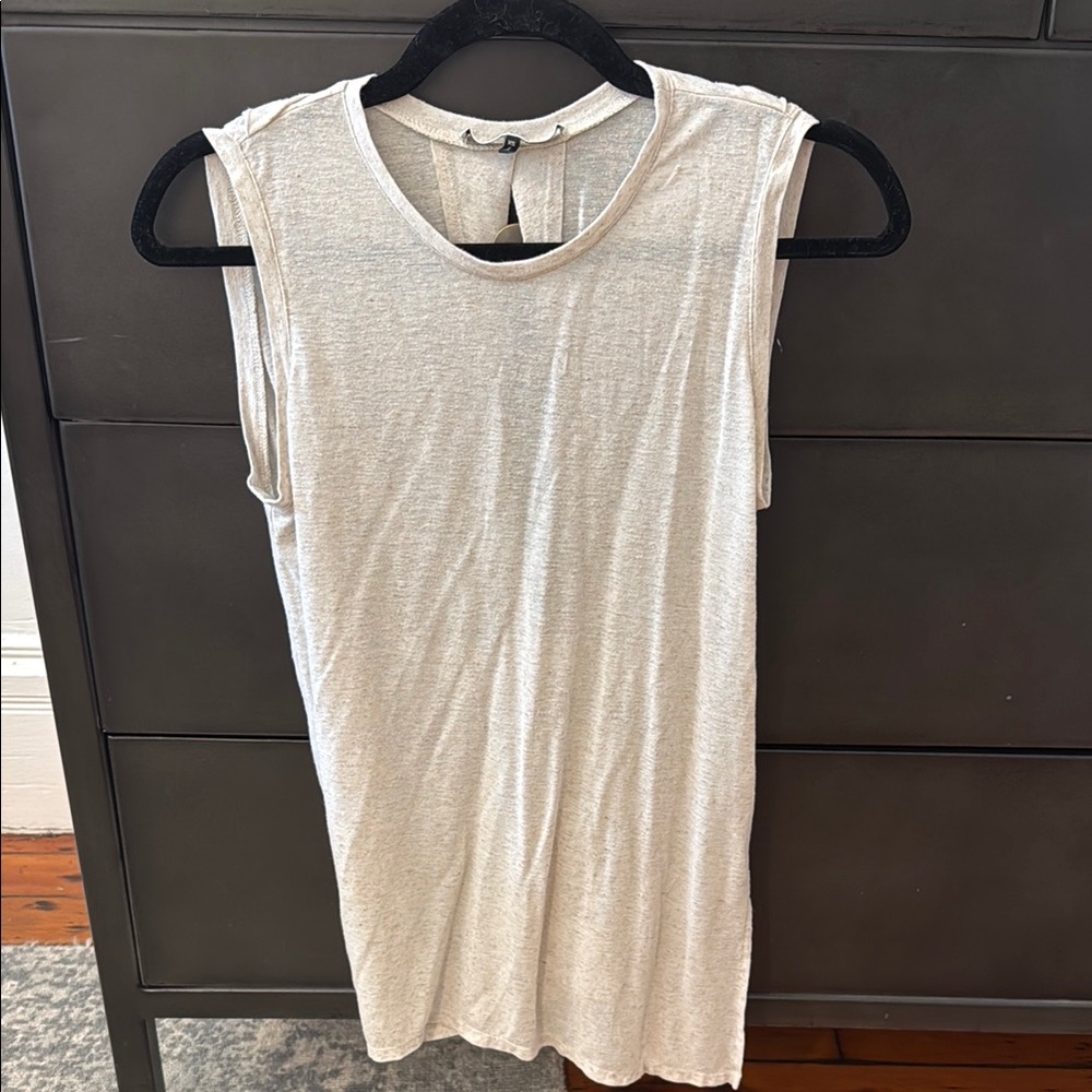 Casual Sleeveless Beige Top